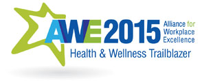 Green star next to AWE 2015 Alliance for Workplace Excellence: Health & Wellness Trailblazer