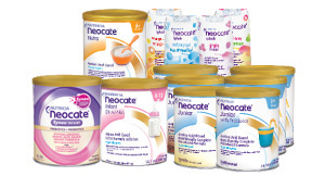 Image of various Neocate products and packaging.